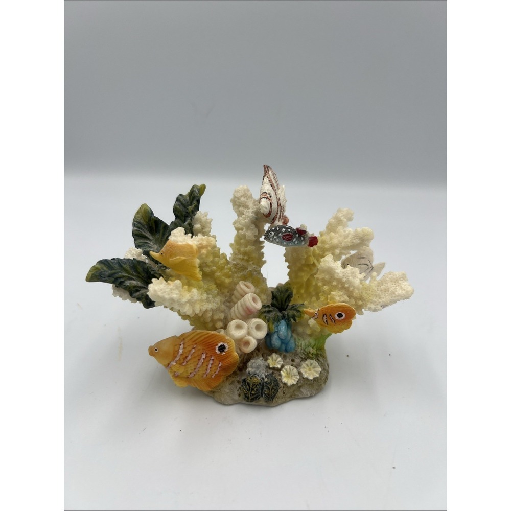 Colorful Tropical Fish Coral Reef Figurine Resin Decor Sea Ocean